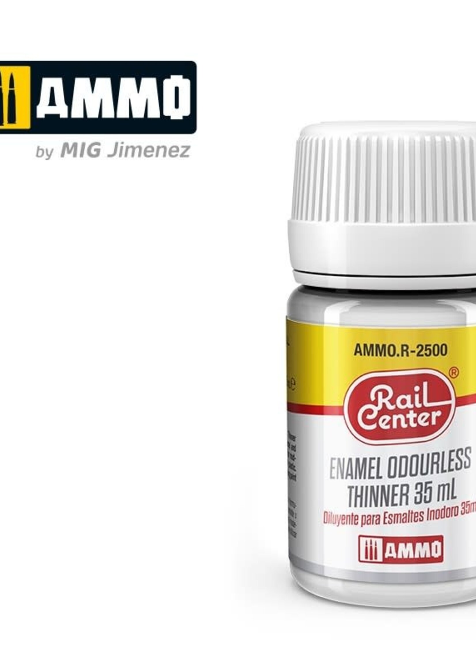 AMMO MIG AMMO MIG R-2500 RAIL CENTER ACCESORIES ENAMEL ODOURLESS THINNER 35ML