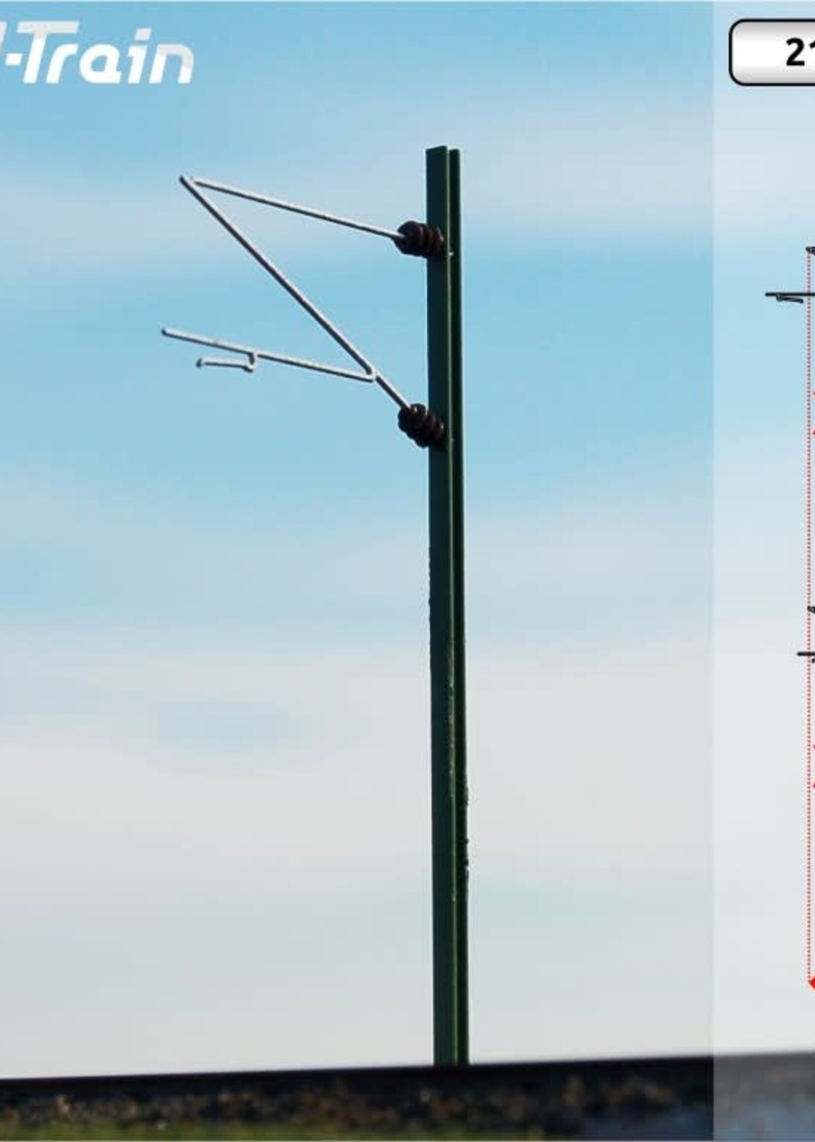 N-Train N-TRAIN 21513 N DB - H-profiel mast met Re160 beugel - M (2 stuks)
