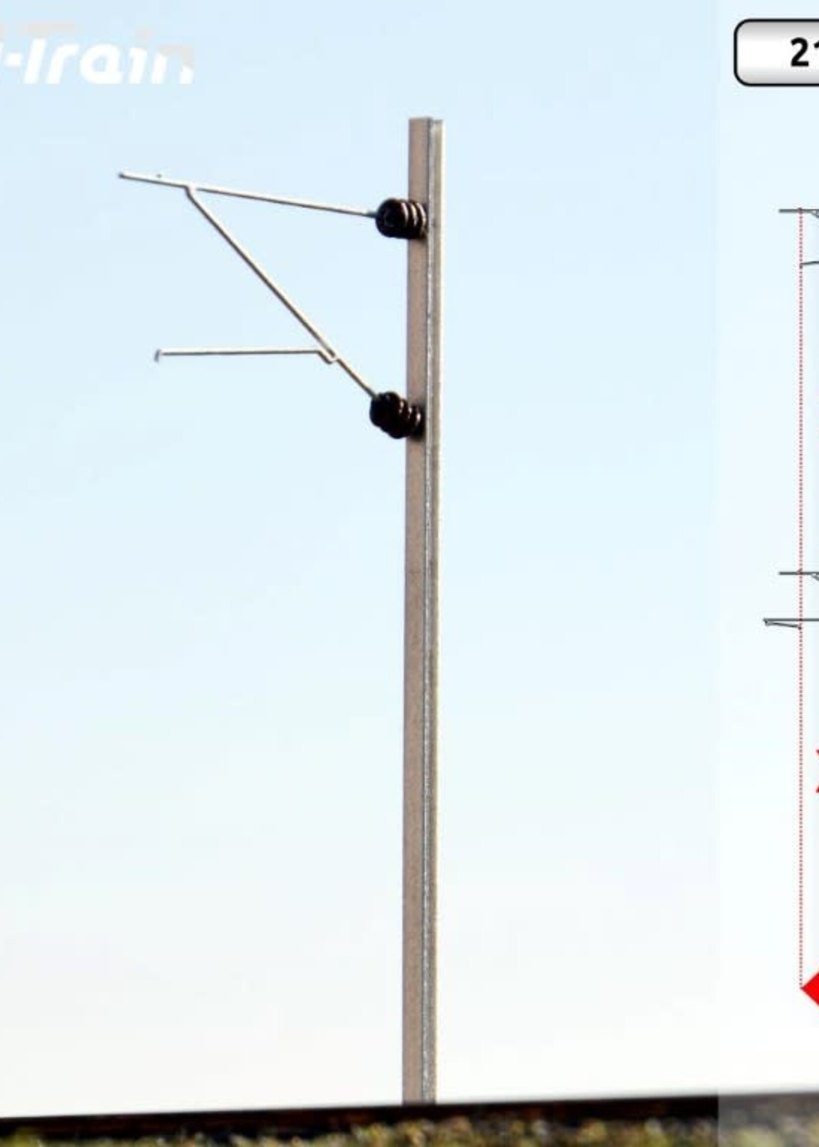 N-Train SBB - H-profile mast with FL-140 bracket - S (2 pieces) (217.13)