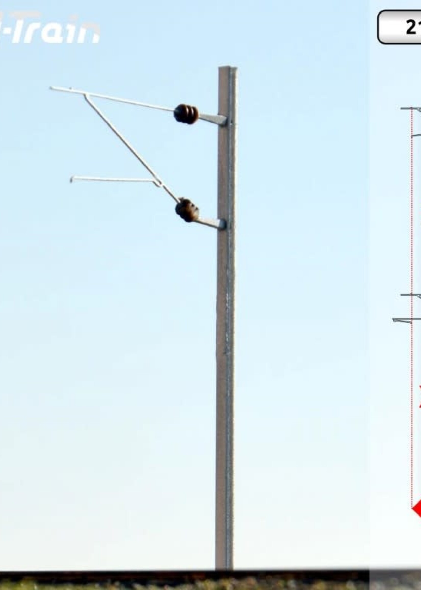 N-Train N-TRAIN 21715 N SBB - H-profiel mast met FL-140 beugel - M (2 stuks)