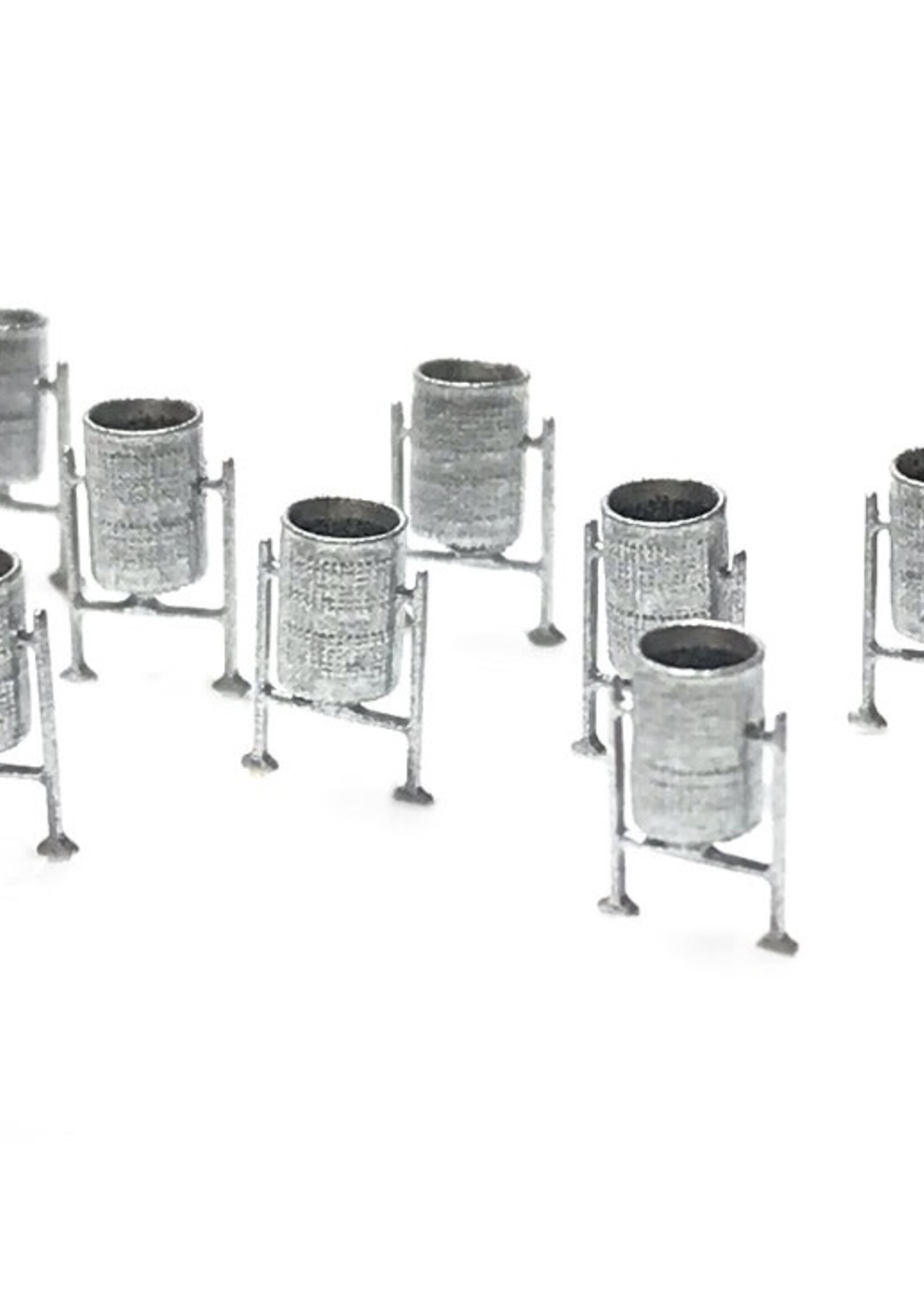 N-Train Metalen prullenbak zilver (211015)