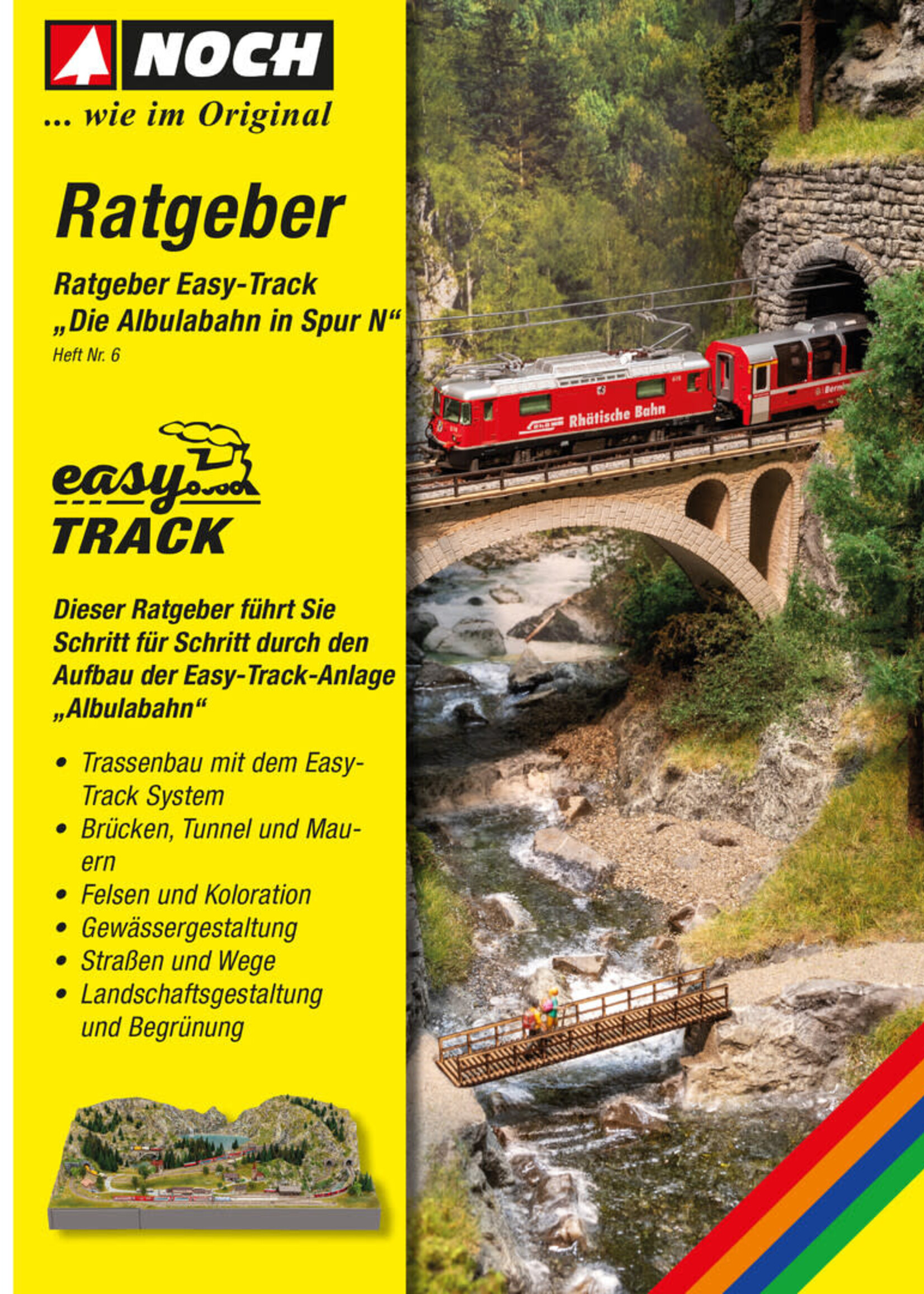 NOCH NOCH 71901 Ratgeber Easy-Track „Die Albulabahn in Spur N“ deutsch, 100 Seiten G,1,0,H0,H0M,H0E,TT,N,Z