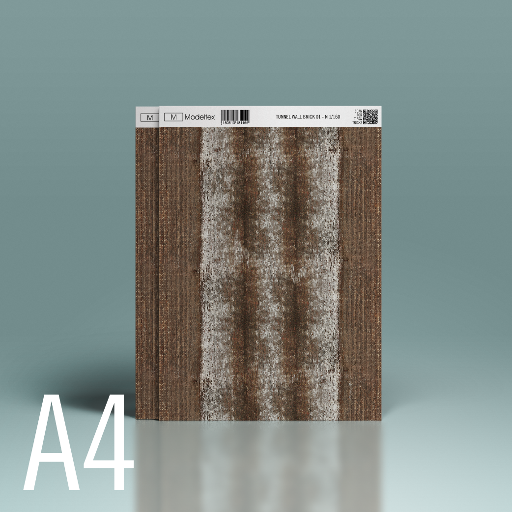 ModelTex Tunnel Wall Stone A4 (1:160) 1mm