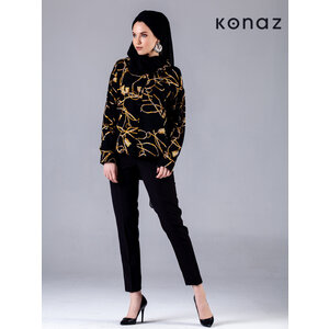 Bluse | Schwarz | Budapest