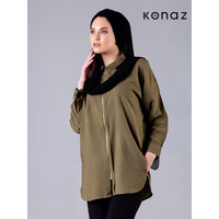 Bluse in der Farbe Khaki | Riga