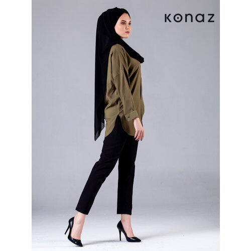 Bluse in der Farbe Khaki | Riga