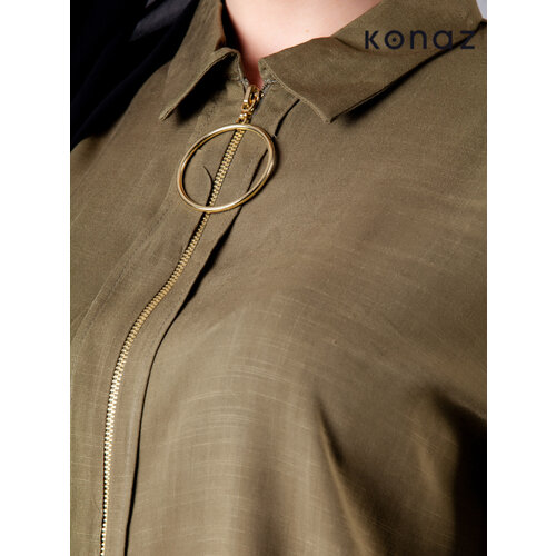 Bluse in der Farbe Khaki | Riga