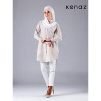 Kahverengi Beyaz renginde Tunik | Wellington