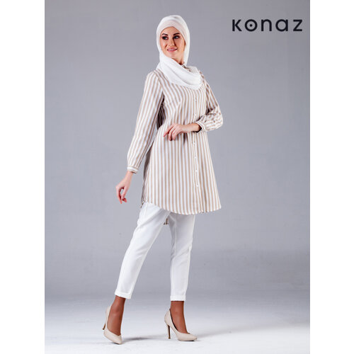 Kahverengi Beyaz renginde Tunik | Wellington