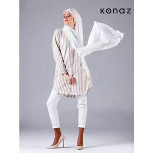 Tunik | Kahverengi Beyaz | Wellington