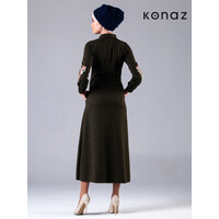 Abaya in der Farbe Khaki | Warsaw