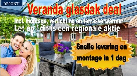 Actie veranda Pigato glasdak