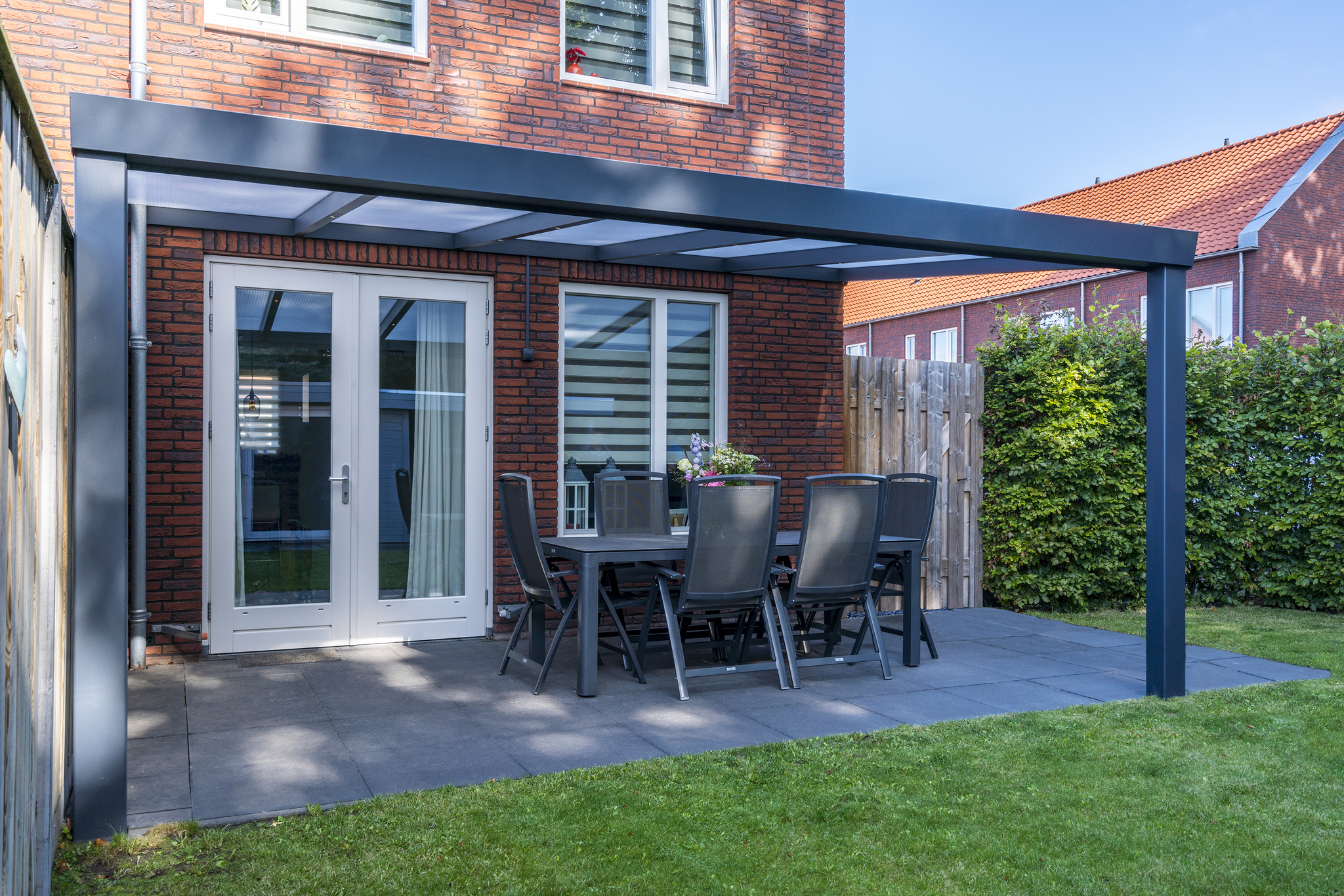 Actie veranda Giallo polydak  606x300 incl. montage