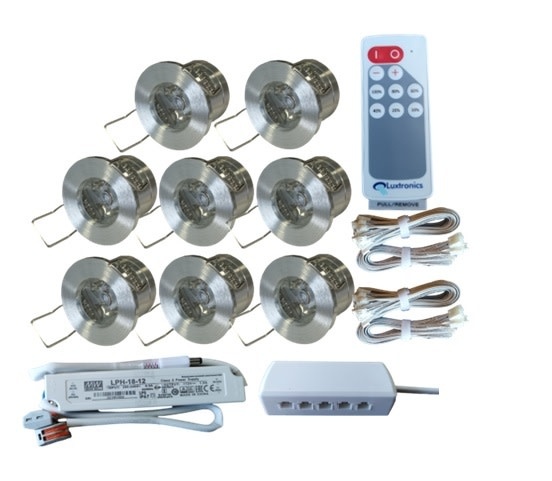 Inbouw LED spots 8 stuks dimbaar