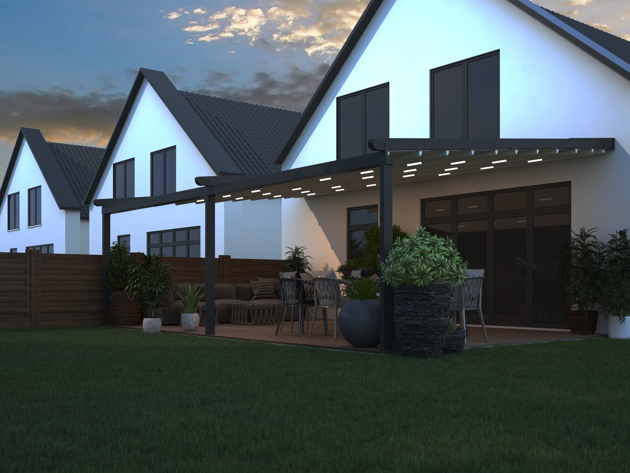 Showmodel Verdeca vouwdak veranda 400 x 300 cm