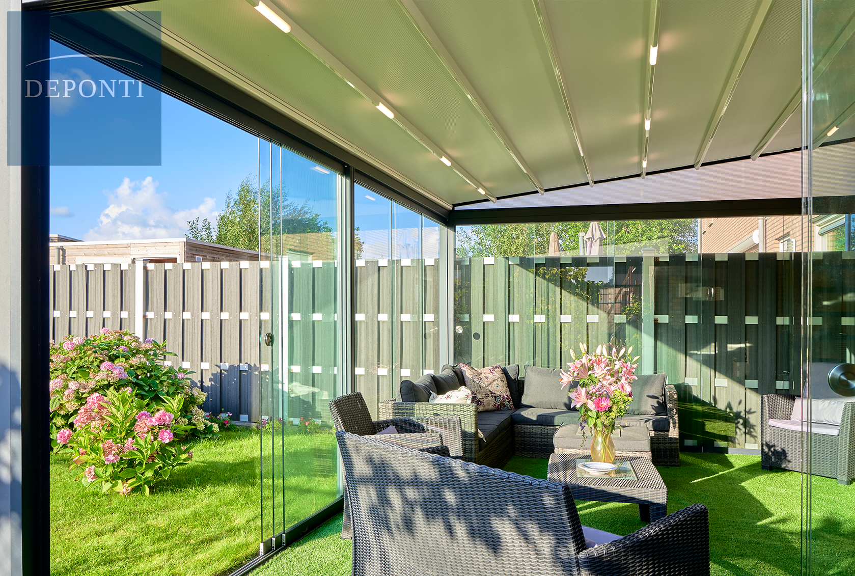 Showmodel Verdeca vouwdak veranda 400 x 300 cm