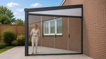 Glasschuif zijwand + poly spie