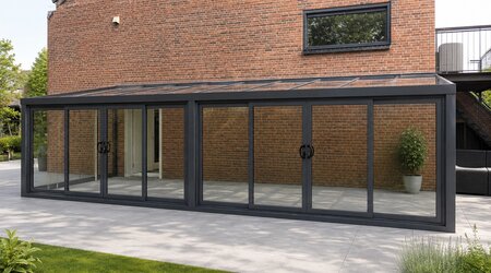 Aluminium schuifpui voorzijde
