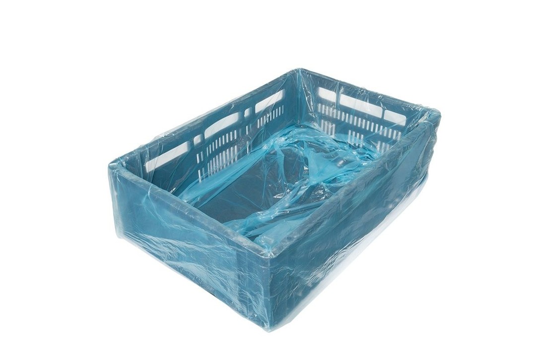 HDPE kratzak 20my kleur blauw formaat 68/2 x 17 x 63 cm