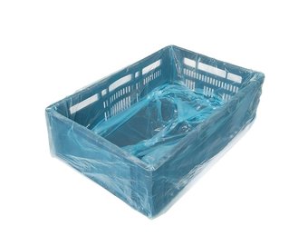 HDPE crate bag 20my blue color format 68/2 x 17 x 63 cm