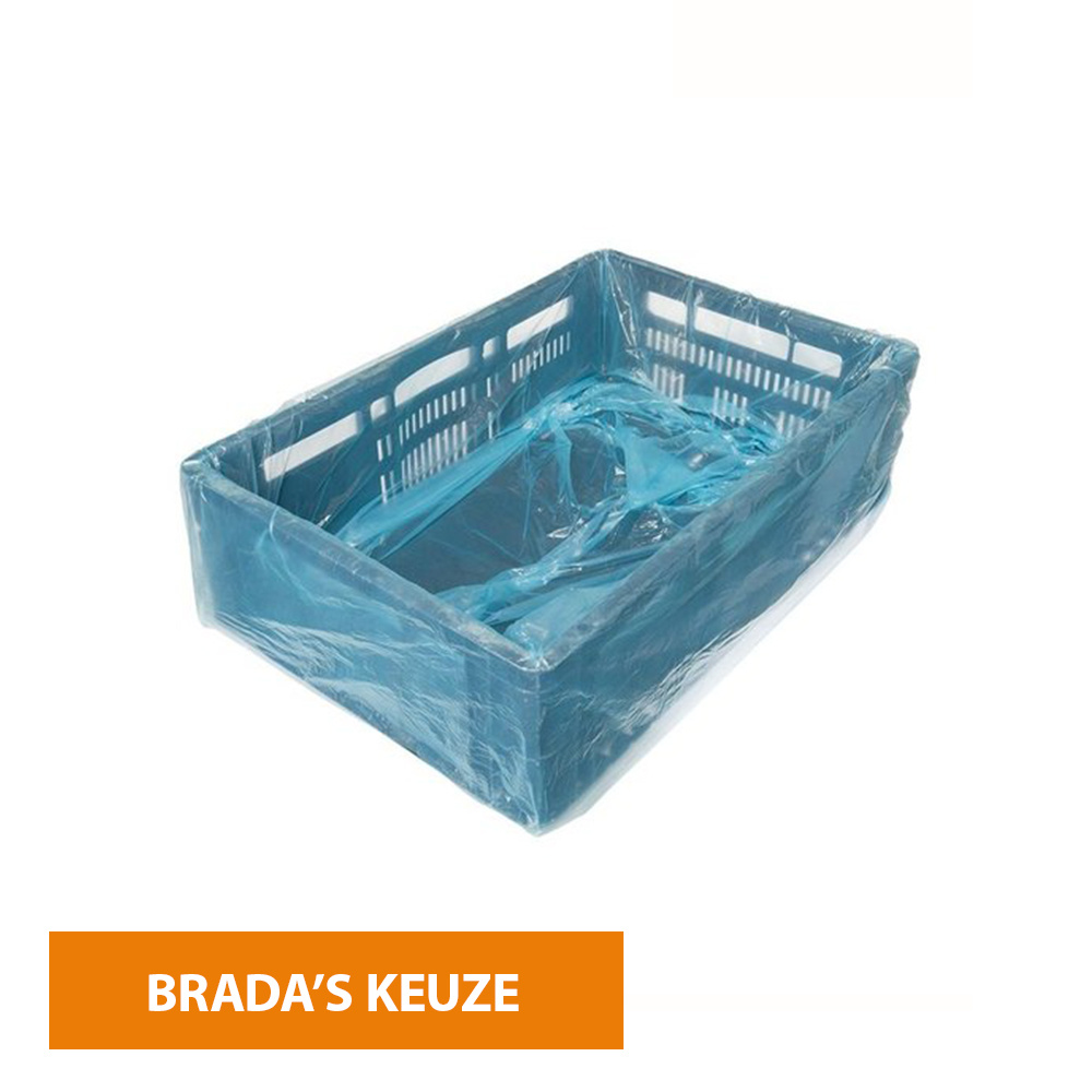 HDPE kratzak 30my kleur blauw formaat 68/2 x 17 x 63 cm