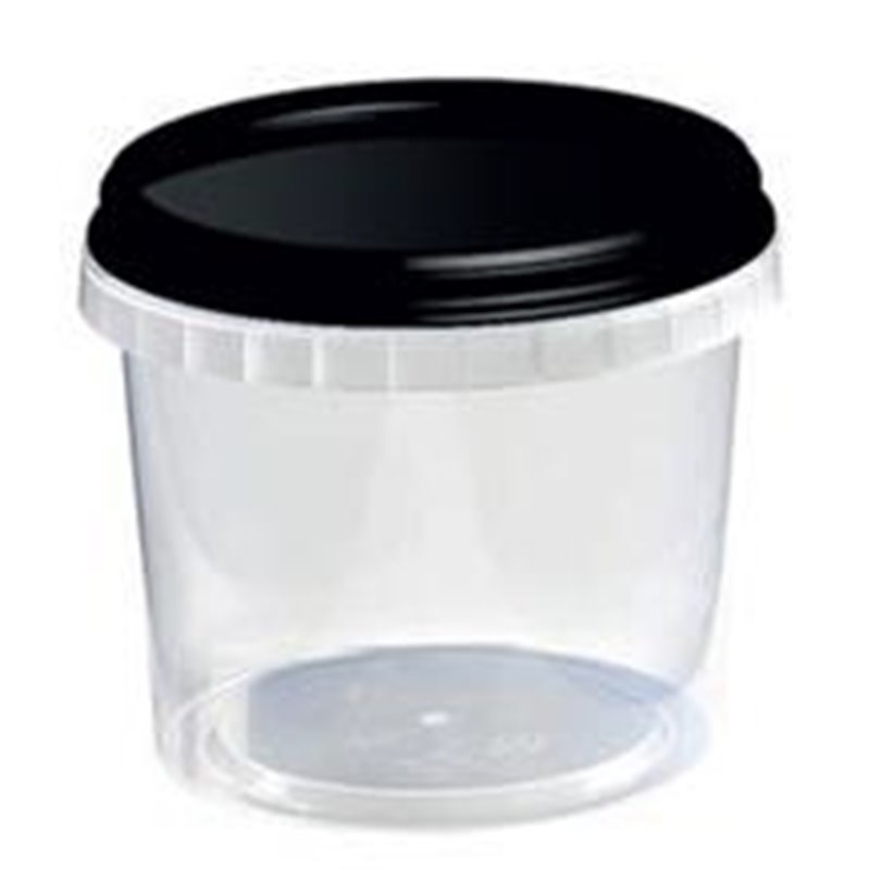 PP Clear sealable round + black DK format 133 x 118.5 mm 1,000 ml