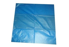 HDPE material flat bag 30my blue size 70 x 130 cm