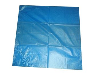 HDPE material flat bag 30my blue size 70 x 130 cm