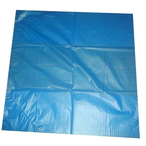 HDPE vlakke zakken 30my kleur blauw formaat 70 x 130 cm