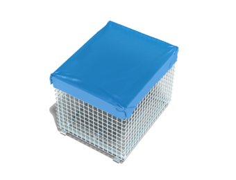 LDPE speedcover 35my blauw formaat 21 + 19 = 40 x 58 cm