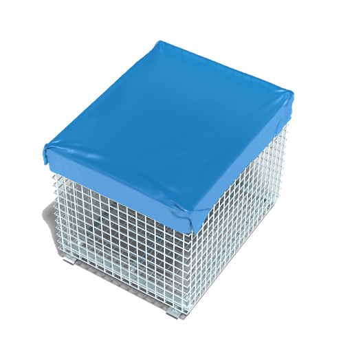 LDPE speedcover 35my blauw formaat 210 + 190 = 400 x 580 mm