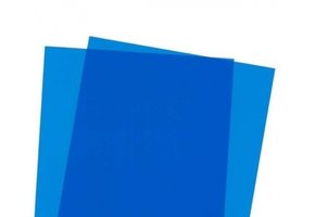 HDPE plastic blue sheets of 10my format 980 x 980 mm
