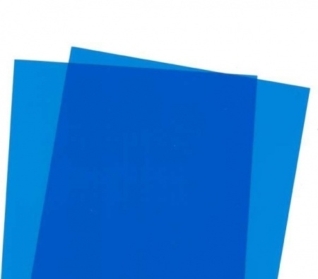 HDPE plastic blue sheets of 10my format 980 x 980 mm