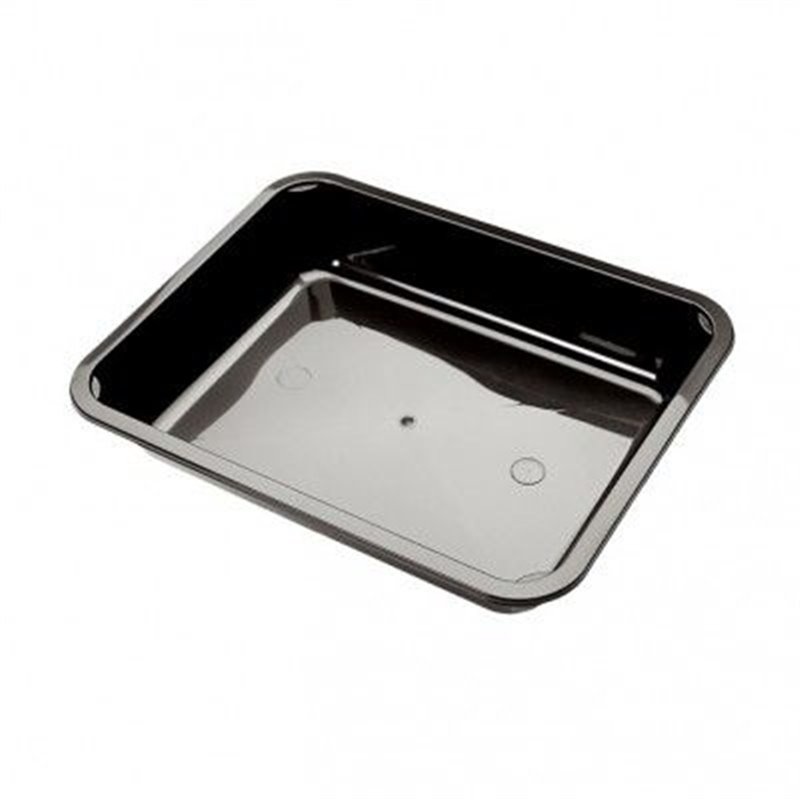 PP menuschaal 1 vaks M10 zwart formaat 227 x 178 x 50 mm