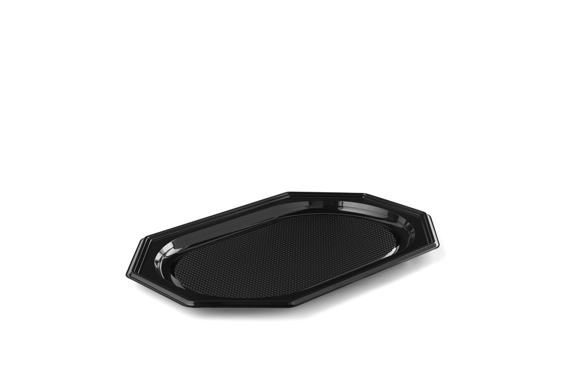 PET catering schaal kleur zwart formaat 295 x 190 mm