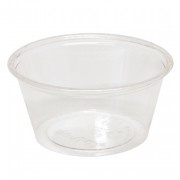 RPET portion cup 50ml transparent format Ø 75 mm