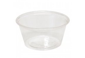 RPET portion cup 80ml transparent format Ø 75 mm