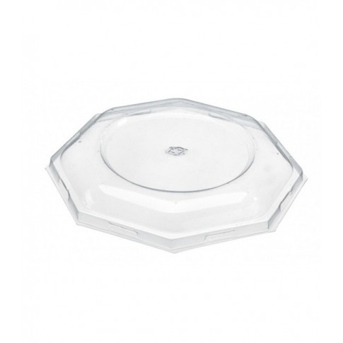 APET salad tray lid octagonal format 110 mm