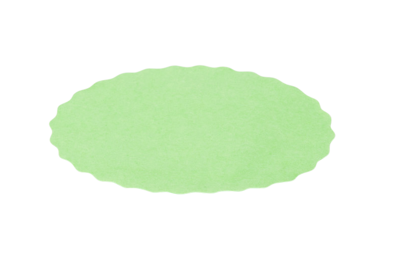 Butcher paper oval green format 112 x 145 mm