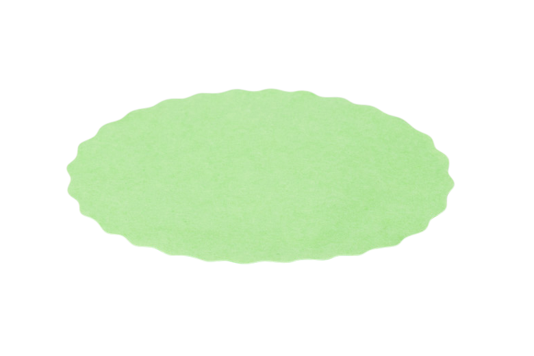 Meat saver papier ovaaltjes groen formaat 112 x 145 mm