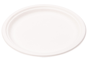 Plates of cane sugar round white format 260 mm