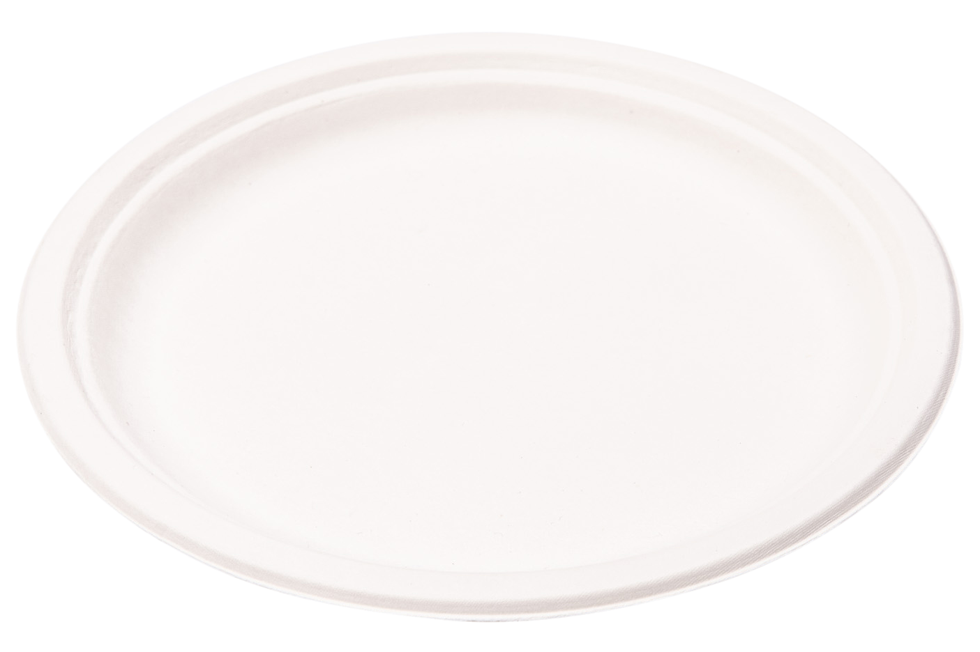 Plates of cane sugar round white format 260 mm