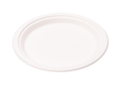 Plates of cane sugar round white format 230 mm