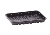 APET KS 70 L meat tray - black format 183 x 135 x 20 mm