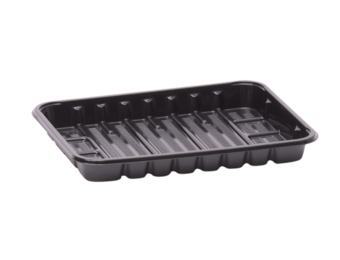 APET KS 70 L meat tray - black format 183 x 135 x 20 mm