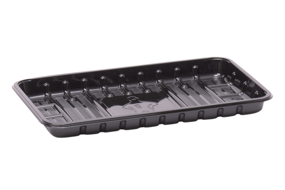 APET KS 73 L meat tray - black format 230 x 135 x 20 mm