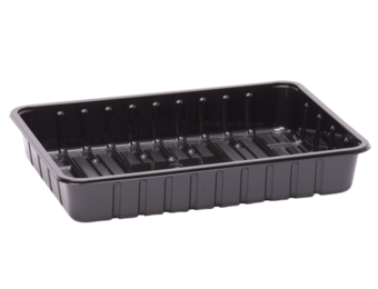 APET ks 3s h vleeswarenschalen formaat 243 x 180 x 40 mm (zwart)