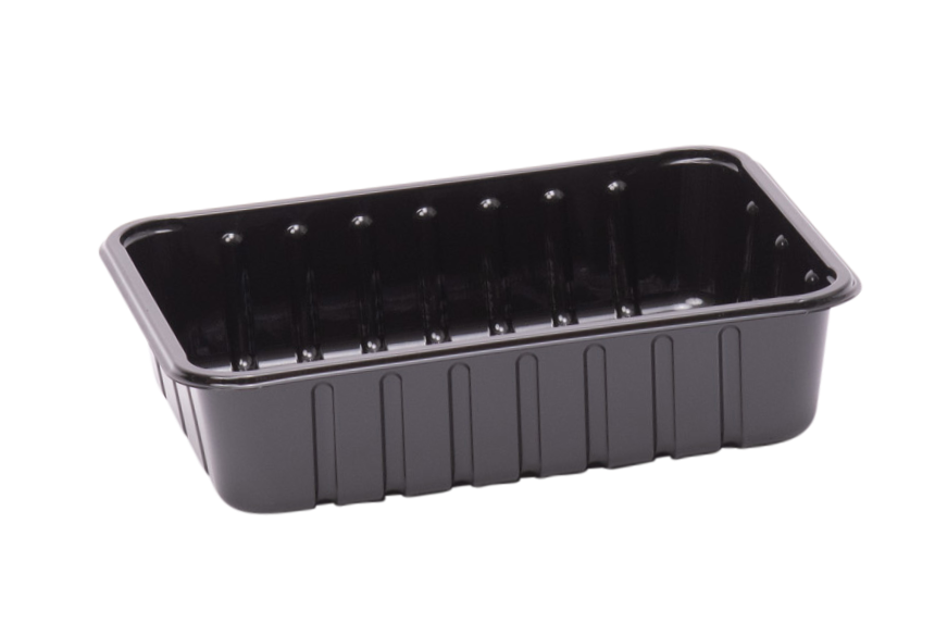 APET KS 70 H vleeswarenschalen formaat 183 x 135 x 45 mm (Zwart)