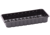 APET KS 73M meat tray - black format 230 x 135 x 35 mm