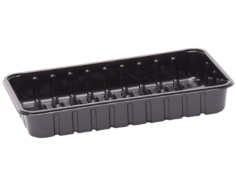 APET KS 73M vleeswarenschalen formaat 230 x 135 x 35 mm (Zwart)